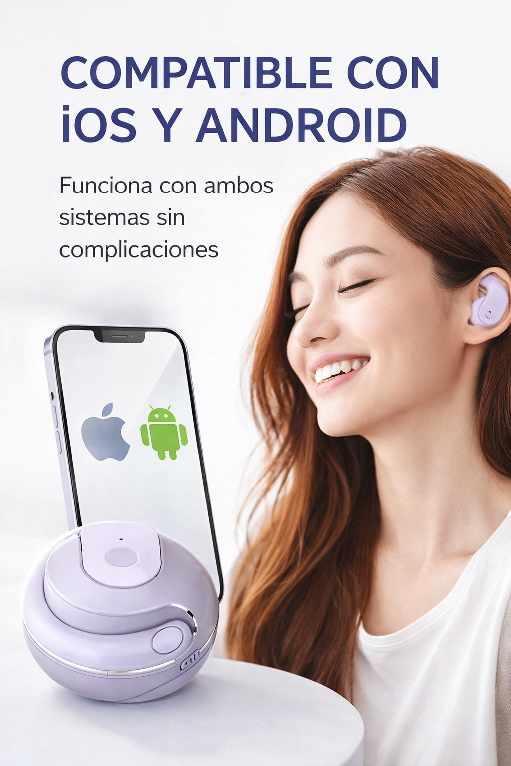 OWS 31 LilaVoice – Auricular Traductor en Tiempo Real 🗣️⚡