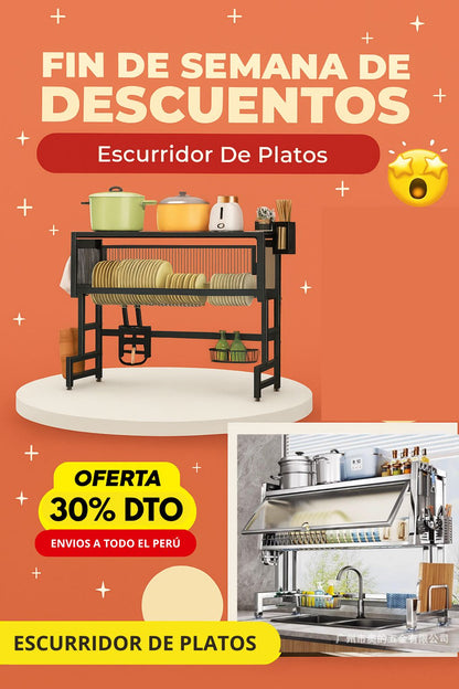 ESCURRIDOR DE PLATOS CON TAPA MODELO 2025 COP
